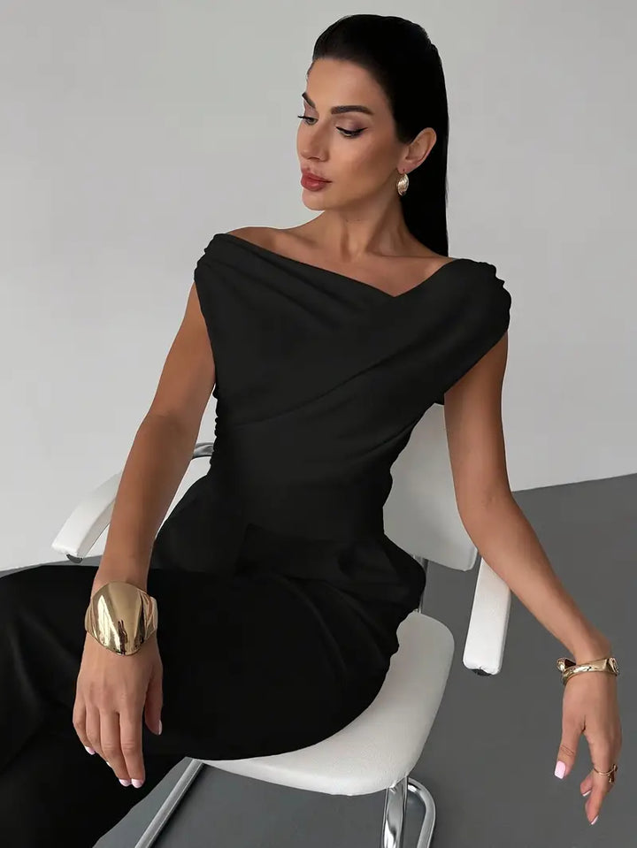 Amélie Rousseau | Draped Elegance Top For Women