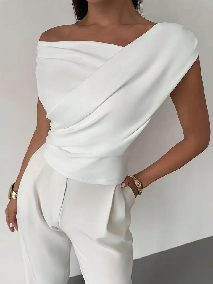 Amélie Rousseau | Draped Elegance Top For Women