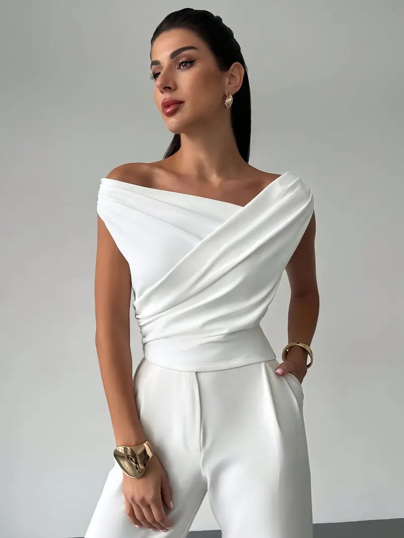 Amélie Rousseau | Draped Elegance Top For Women