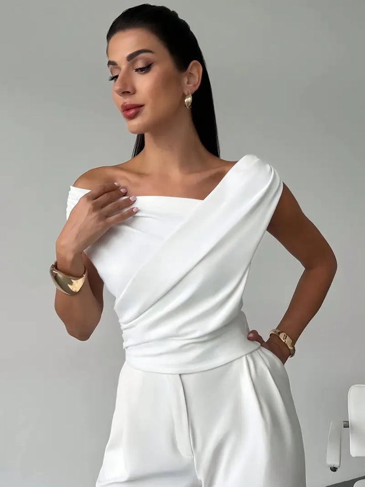 Amélie Rousseau | Draped Elegance Top For Women