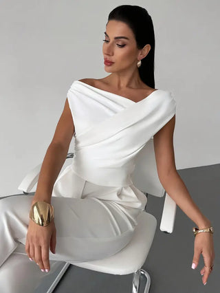 Amélie Rousseau | Draped Elegance Top For Women