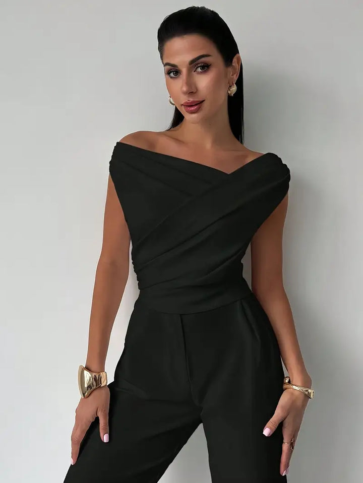 Amélie Rousseau | Draped Elegance Top For Women