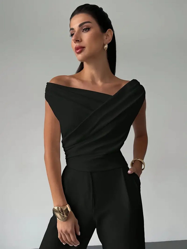 Amélie Rousseau | Draped Elegance Top For Women