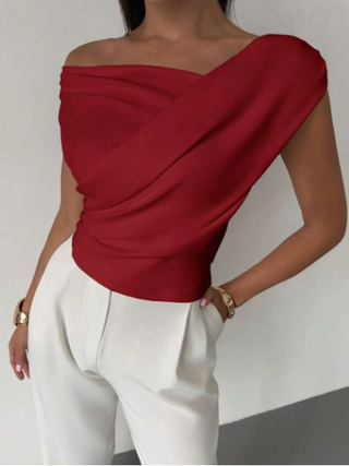 Amélie Rousseau | Draped Elegance Top For Women