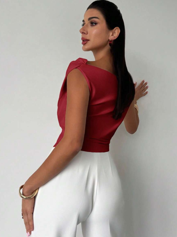 Amélie Rousseau | Draped Elegance Top For Women
