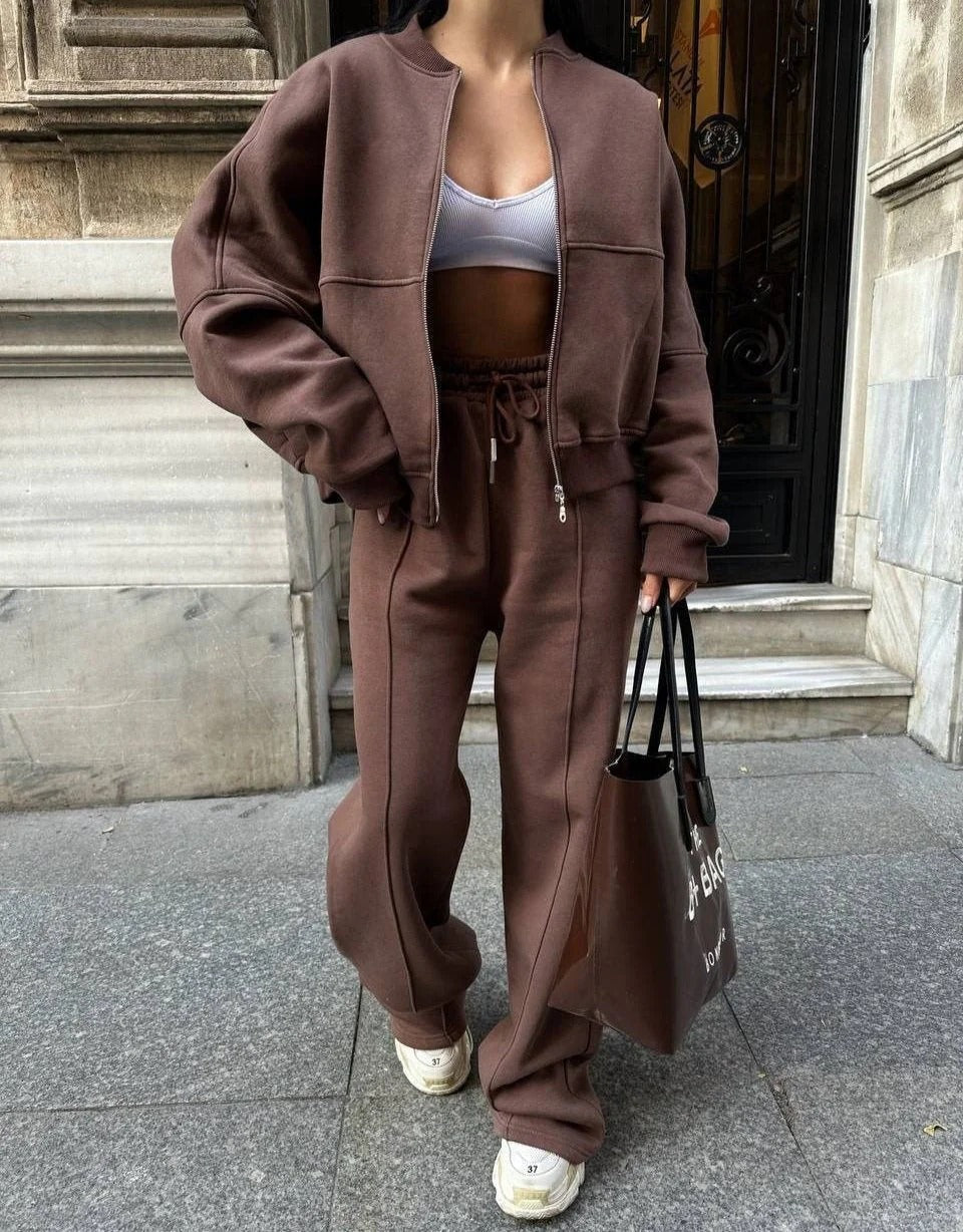 Élodie Moreau | Luxe Comfort Zip Lounge Set For Women