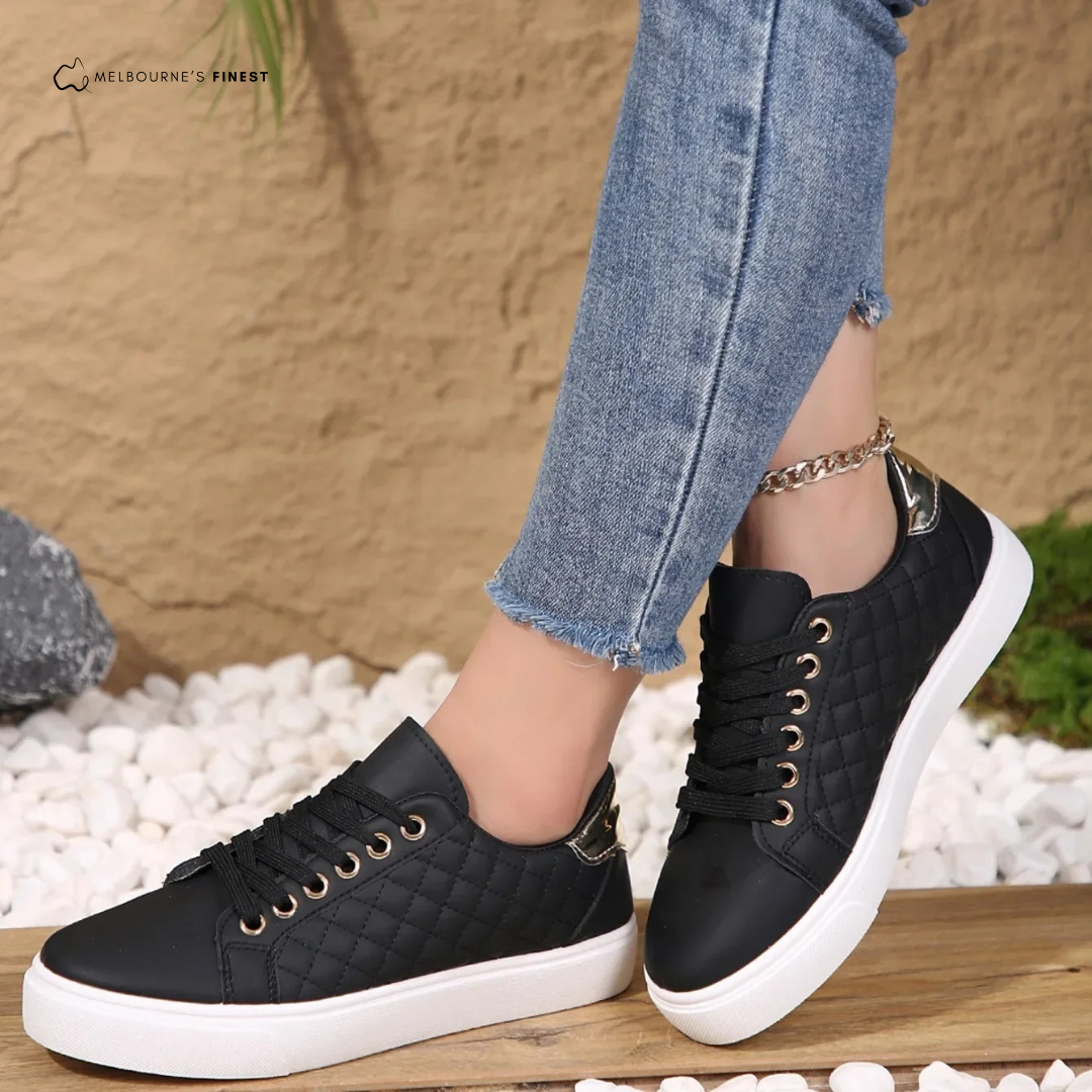 Chloe Laurent | Quilted Casual Sneakers For Women