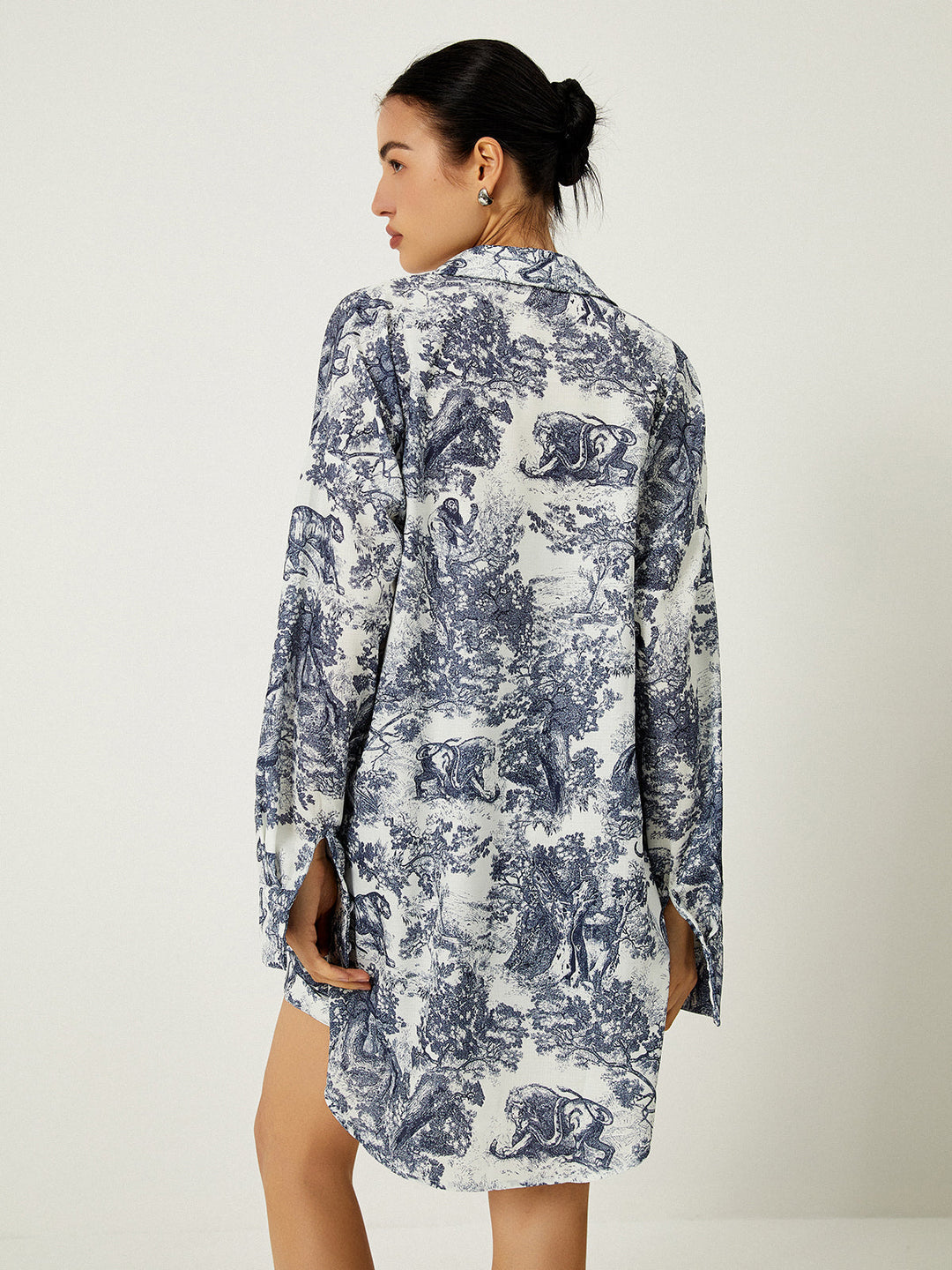 Grace Holloway | Blue Toile 3-Piece Printed Set For Women
