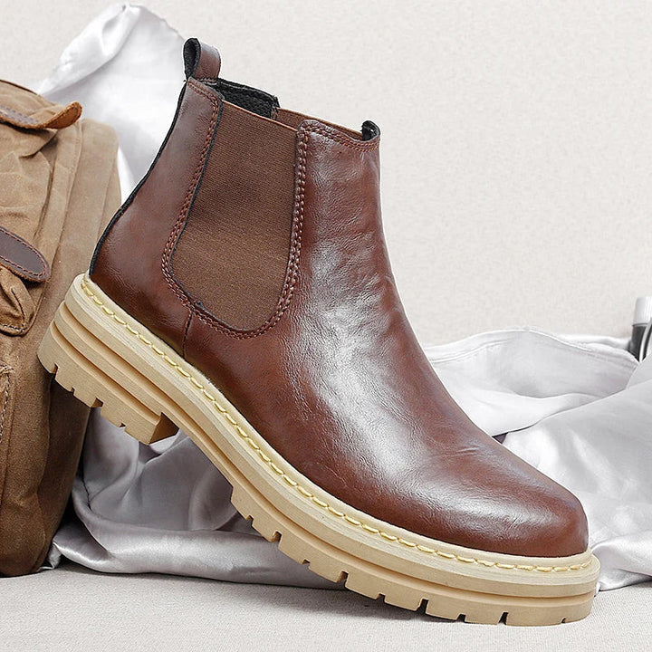 Ethan Kelly | Platform Leather Chelsea Boots For Men