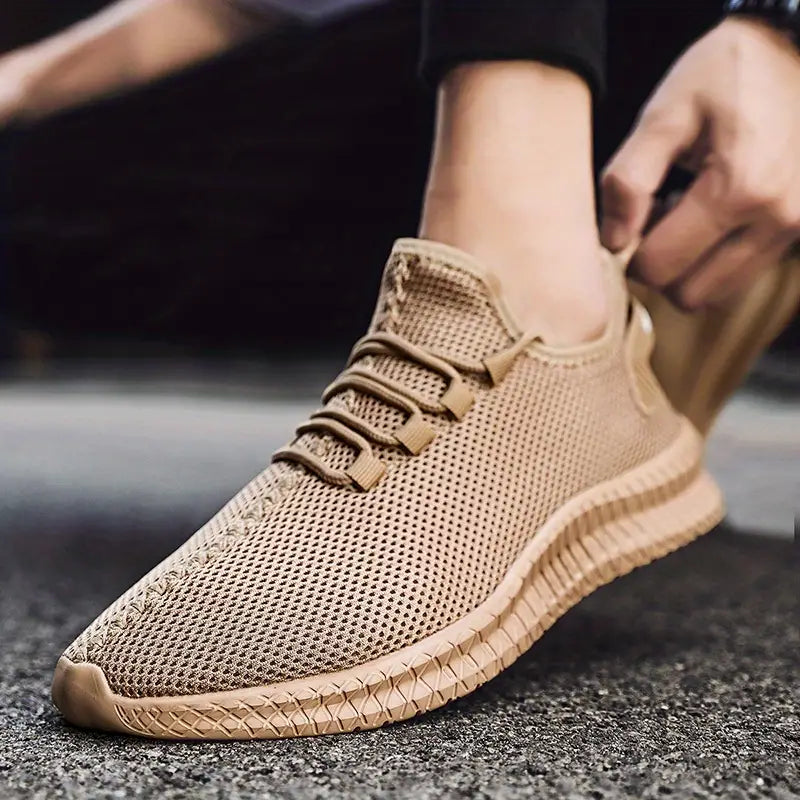 Lucas Young | Mesh Lace-Up Running Sneakers For Men