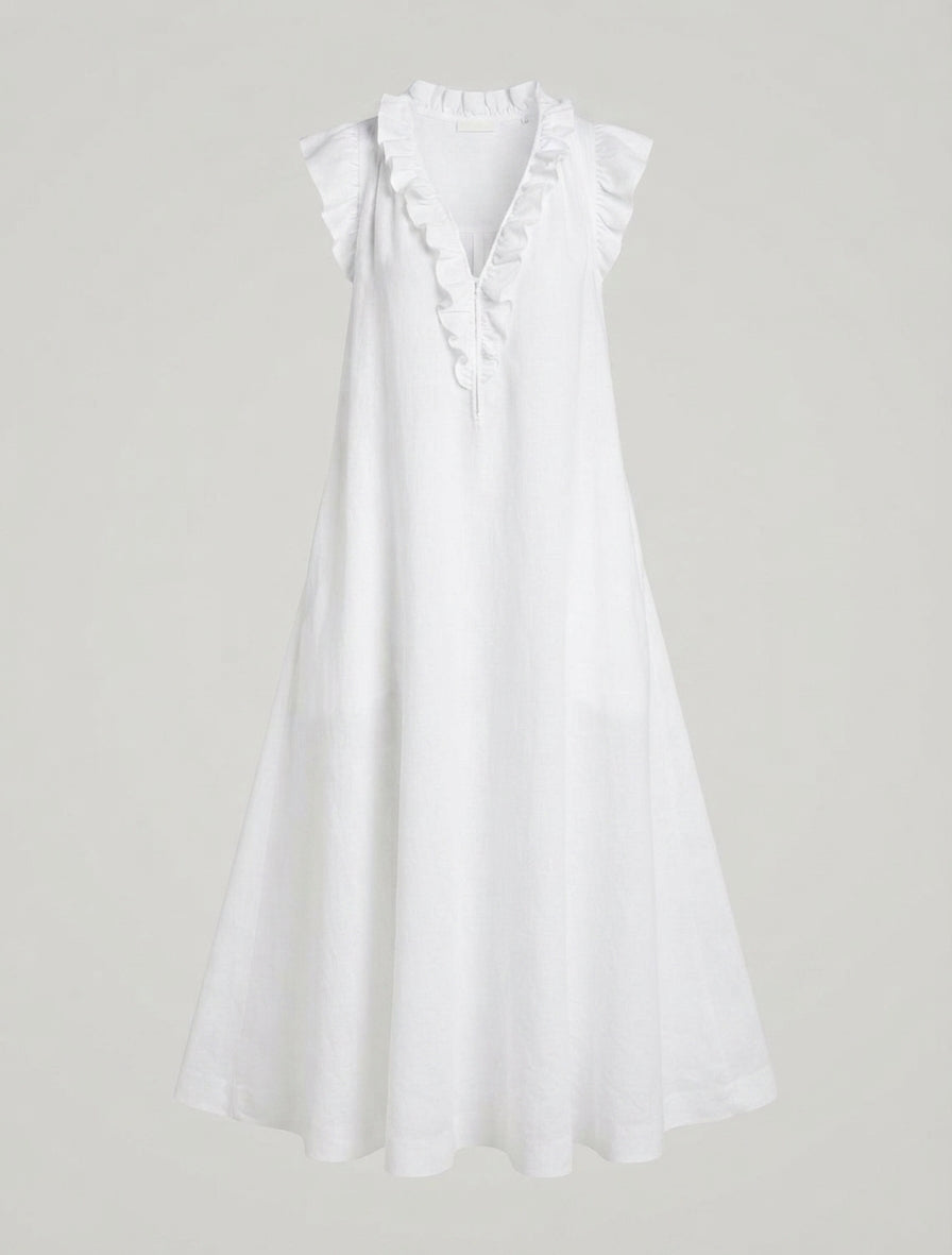 Mia Wilson | Bohemian Ruffle V-Neck Maxi Dress For Women