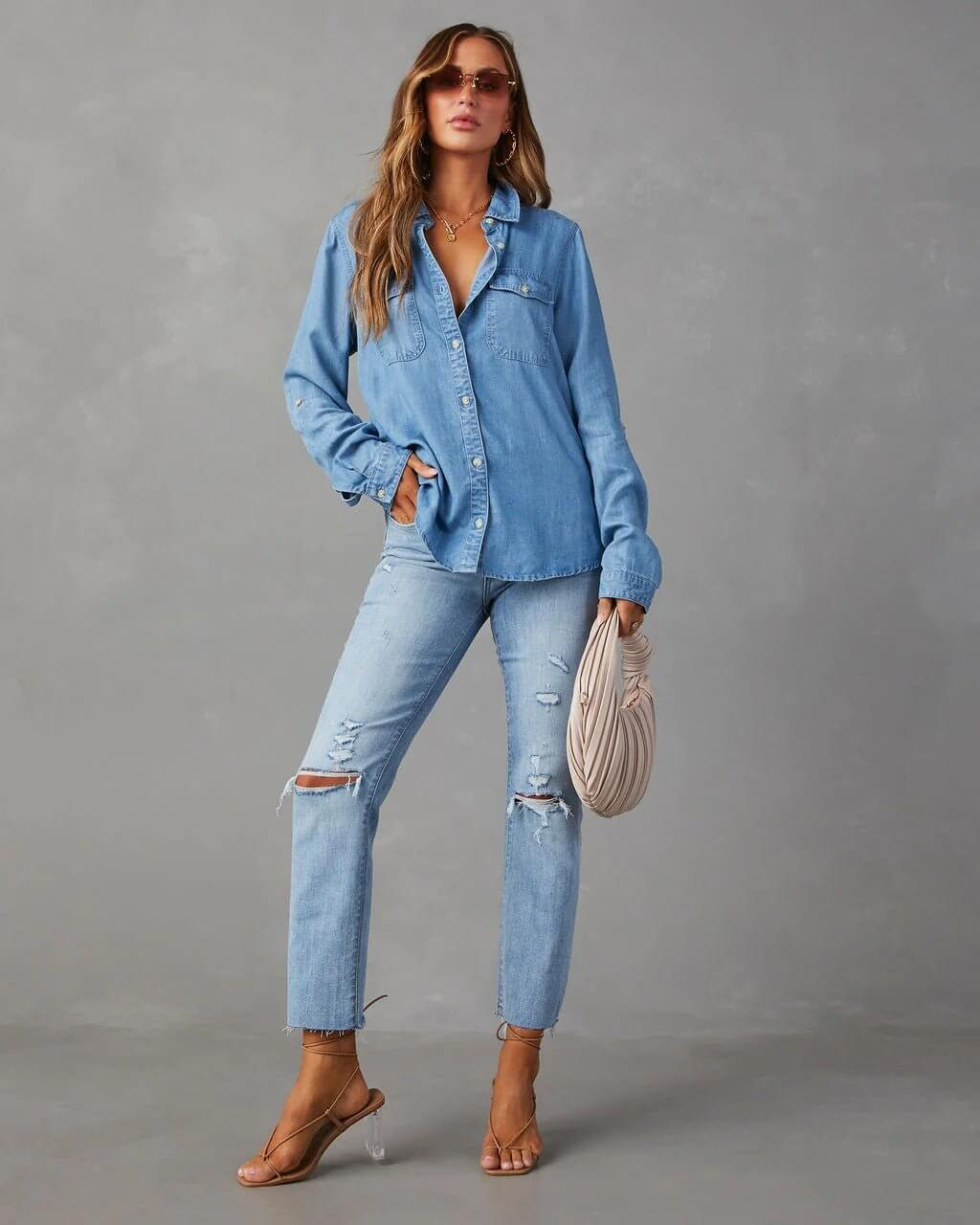 Darcy Ellison | Long Sleeve Denim Shirt For Women