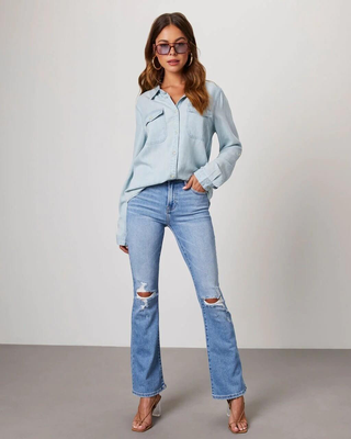 Darcy Ellison | Long Sleeve Denim Shirt For Women