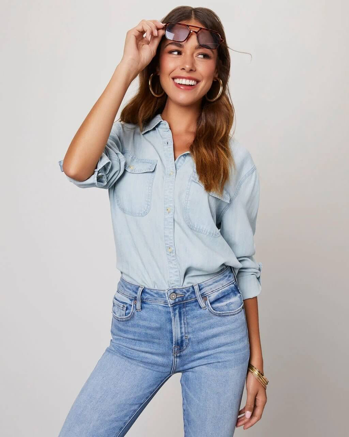 Darcy Ellison | Long Sleeve Denim Shirt For Women