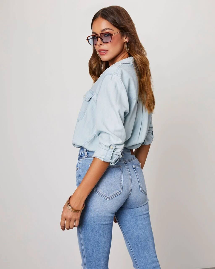 Darcy Ellison | Long Sleeve Denim Shirt For Women