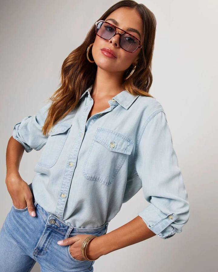 Darcy Ellison | Long Sleeve Denim Shirt For Women
