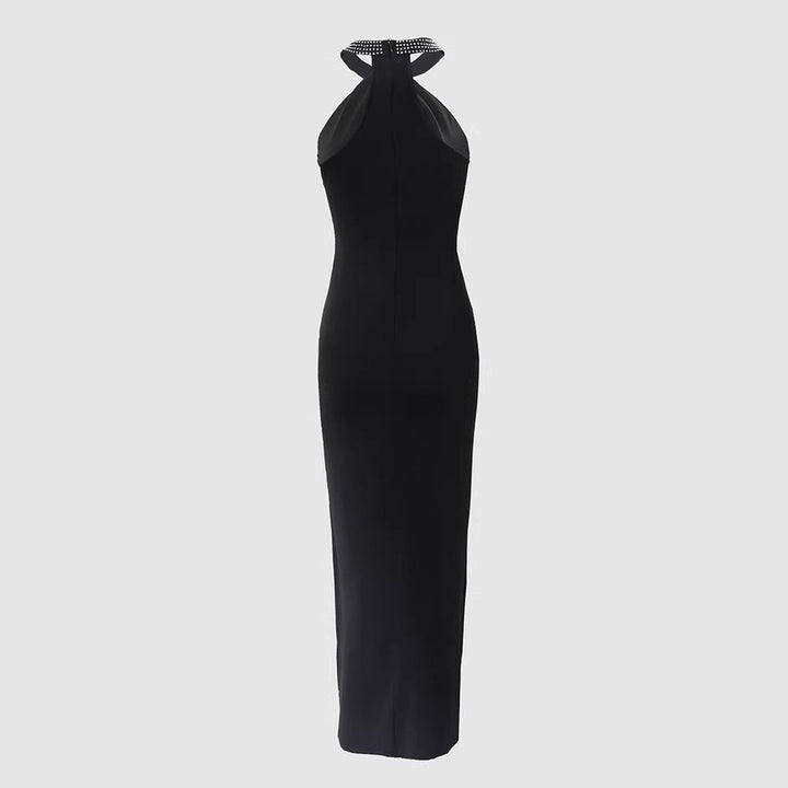 Sophia Wentworth | Rhinestone Halter Midi Dress For Women