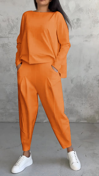 Jade Collins | Crop Sweatshirt & Cargo Jogger Set For Women