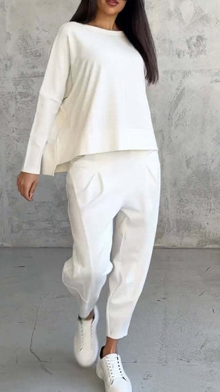 Jade Collins | Crop Sweatshirt & Cargo Jogger Set For Women