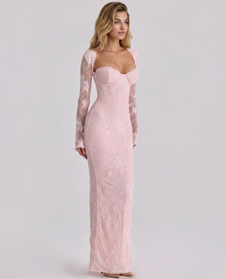 Isabelle Crawford | Lace Maxi Dress with Long Sleeves For Women