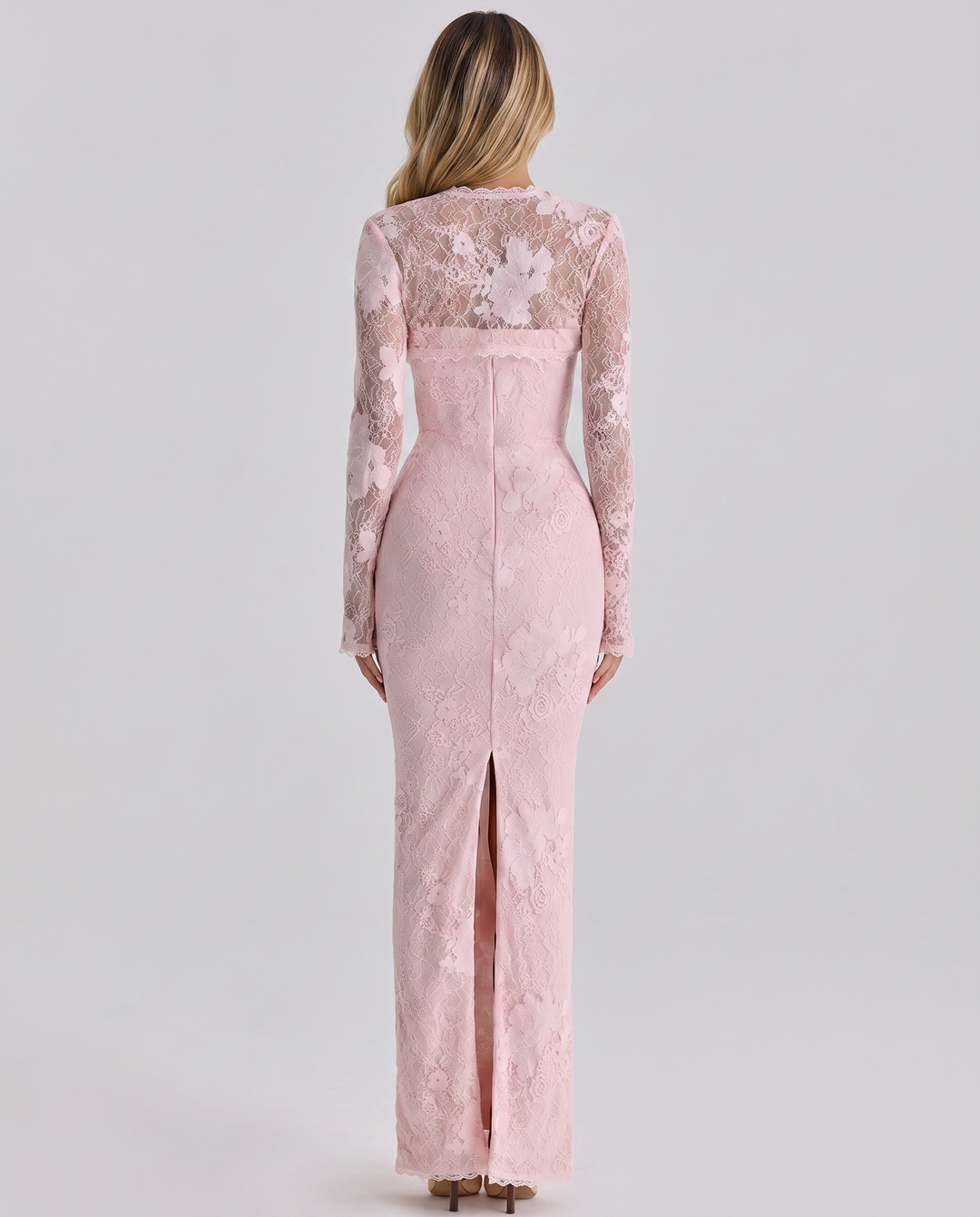 Isabelle Crawford | Lace Maxi Dress with Long Sleeves For Women