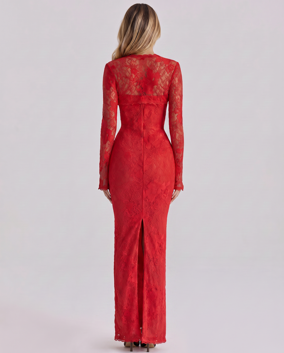 Isabelle Crawford | Lace Maxi Dress with Long Sleeves For Women