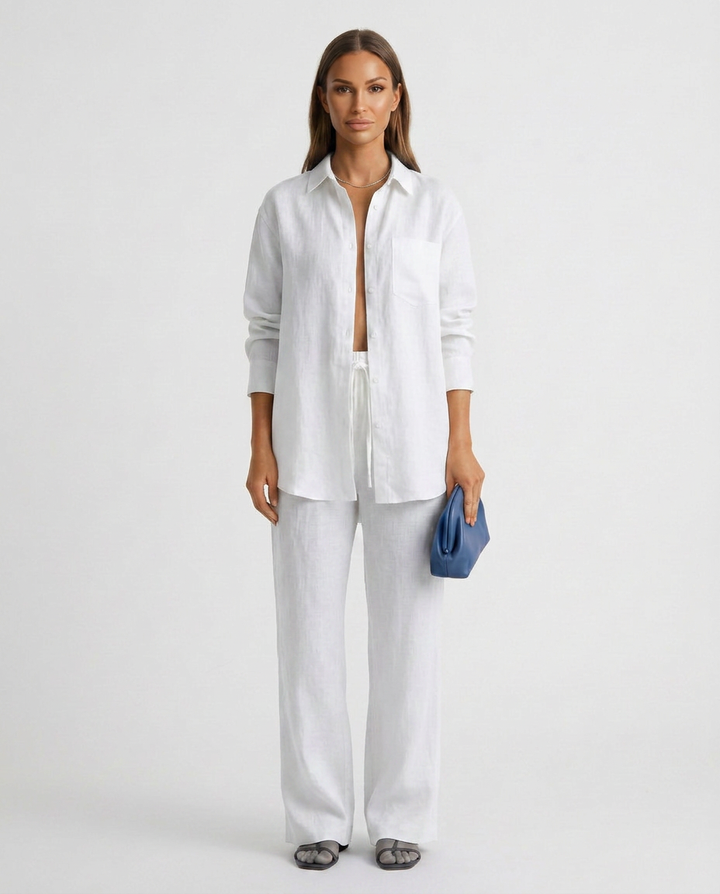 Sophie Laurent | Relaxed Linen Lounge Set For Women