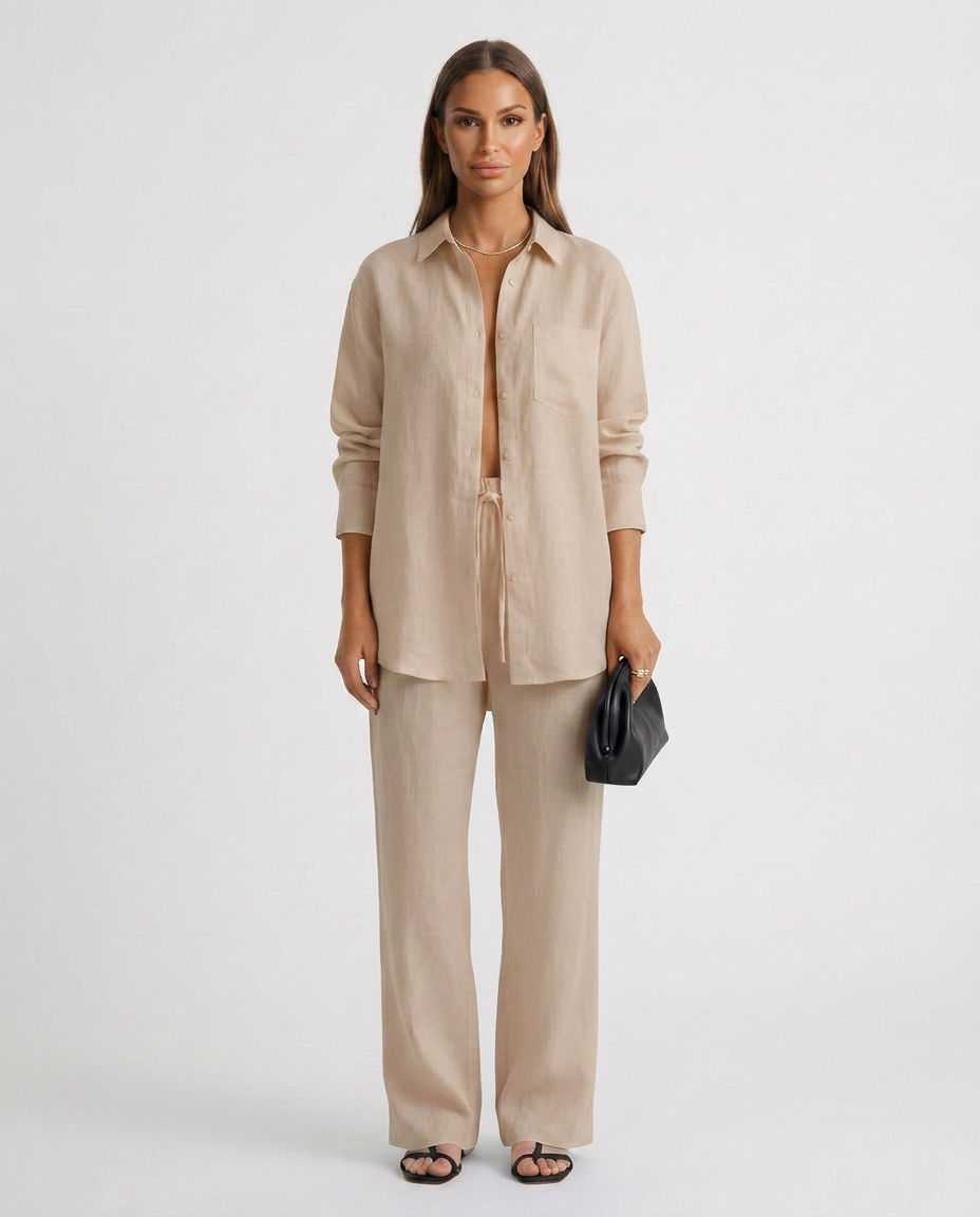 Sophie Laurent | Relaxed Linen Lounge Set For Women