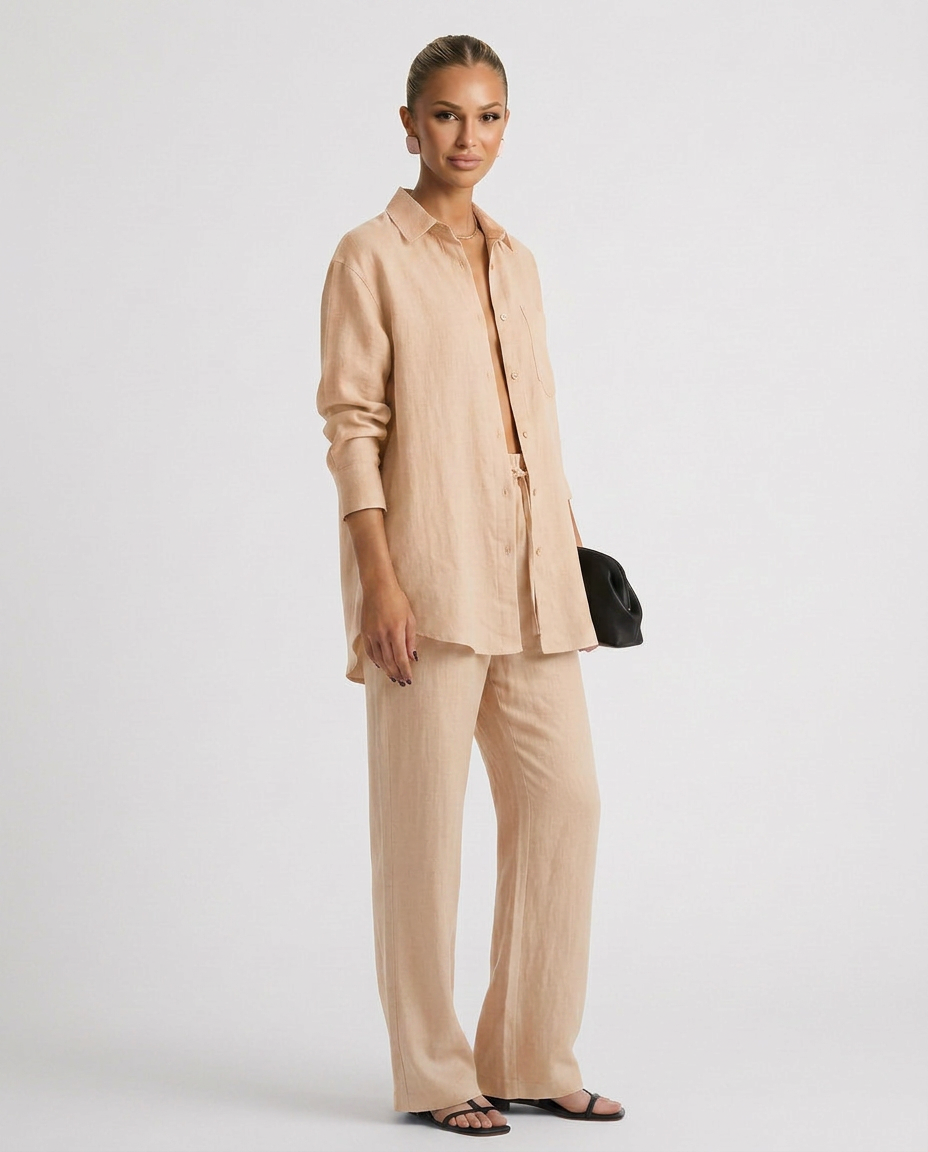 Sophie Laurent | Relaxed Linen Lounge Set For Women