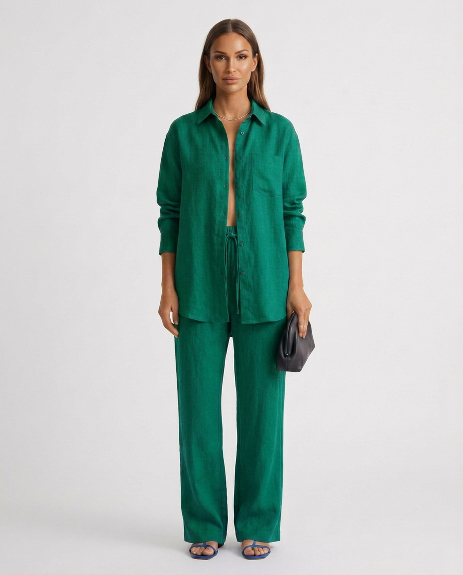 Sophie Laurent | Relaxed Linen Lounge Set For Women