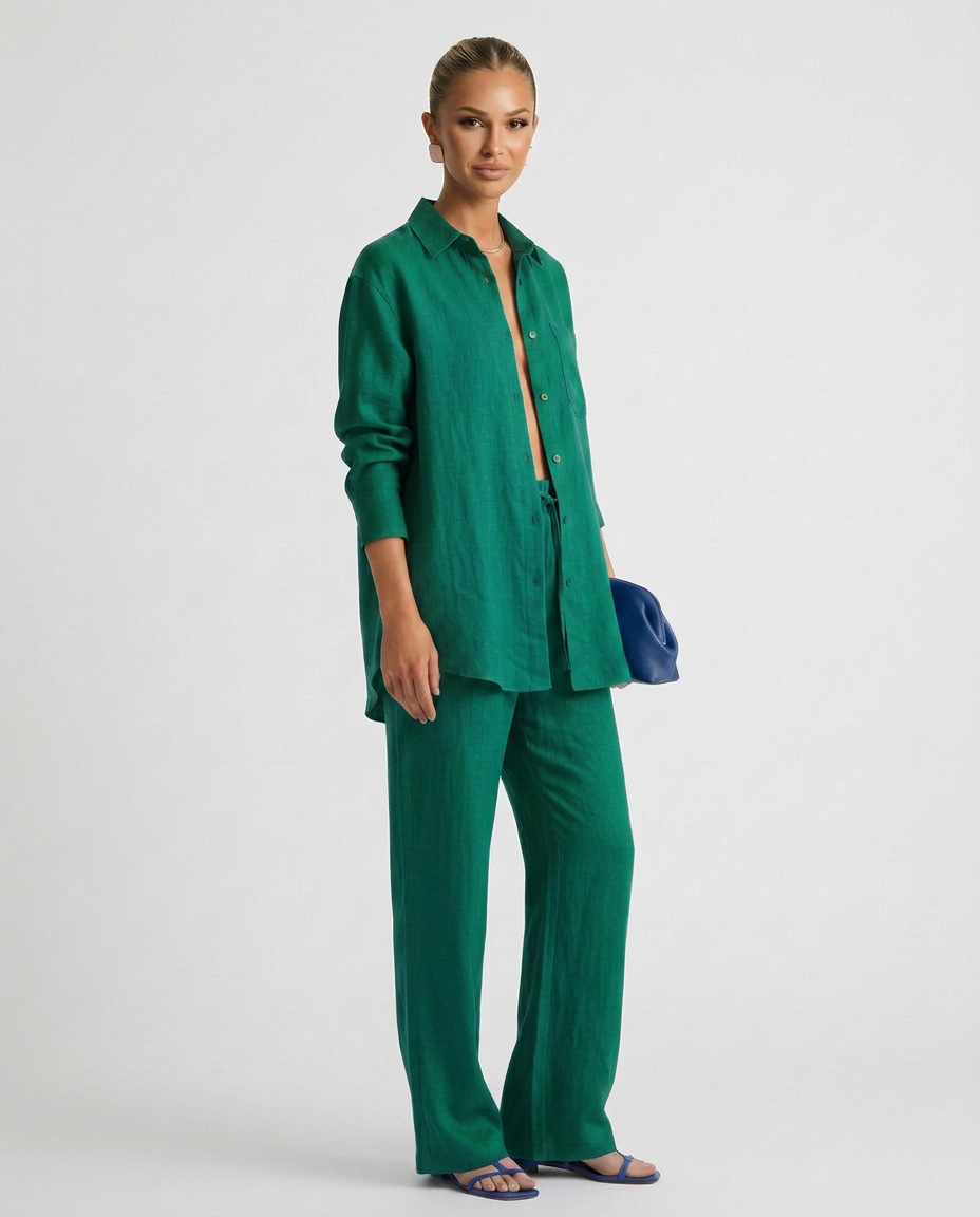 Sophie Laurent | Relaxed Linen Lounge Set For Women
