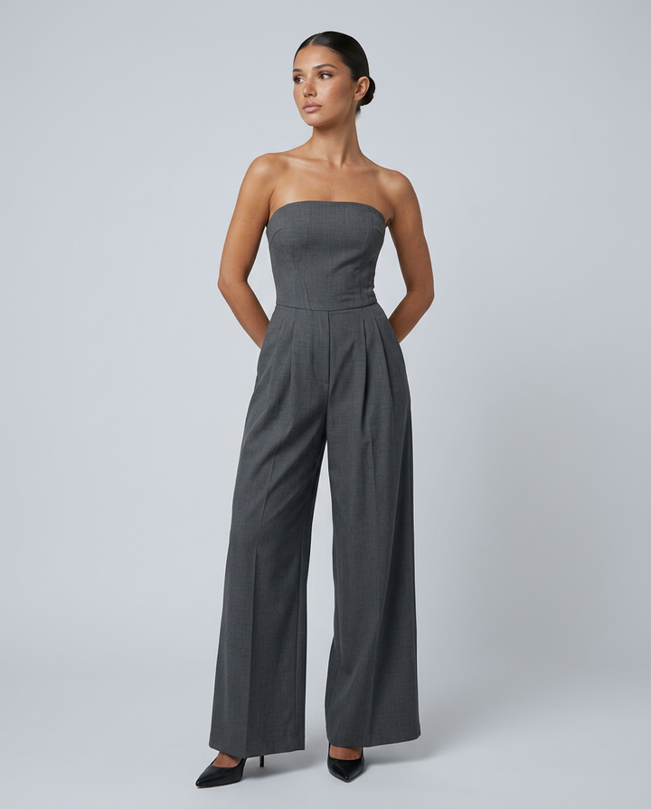Bianca Laurent | Strapless Wide Leg Jumpsuit For Women