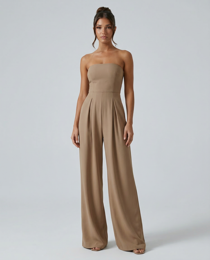 Bianca Laurent | Strapless Wide Leg Jumpsuit For Women