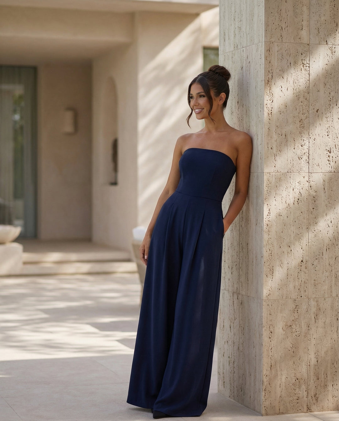 Bianca Laurent | Strapless Wide Leg Jumpsuit For Women