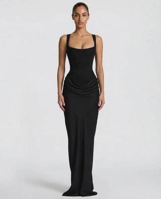 Sienna Laurent | Satin Corset Maxi Dress For Women