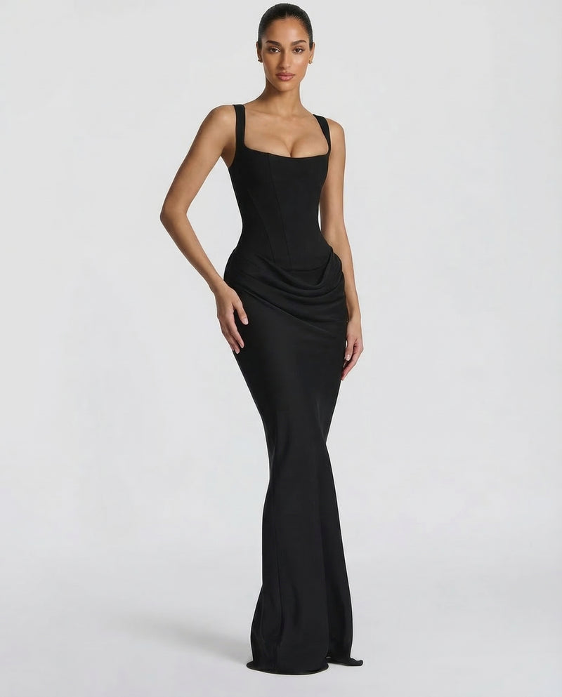 Sienna Laurent | Satin Corset Maxi Dress For Women
