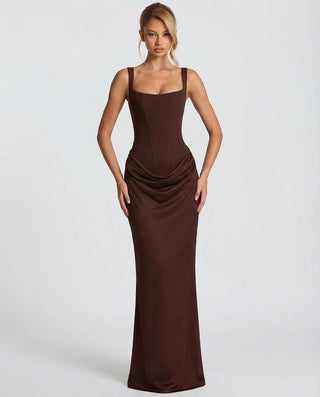 Sienna Laurent | Satin Corset Maxi Dress For Women