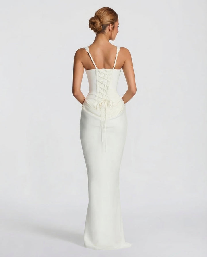 Sienna Laurent | Satin Corset Maxi Dress For Women