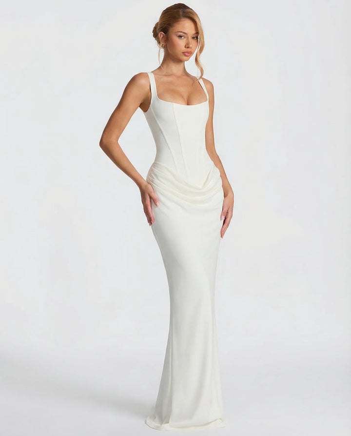 Sienna Laurent | Satin Corset Maxi Dress For Women