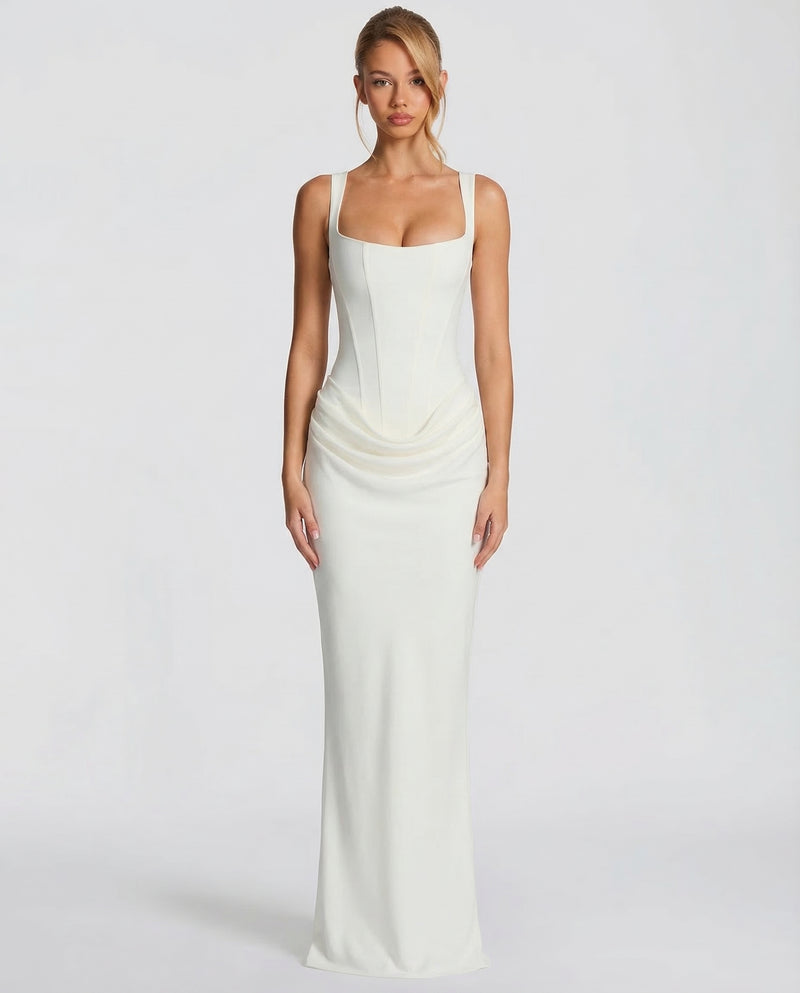 Sienna Laurent | Satin Corset Maxi Dress For Women