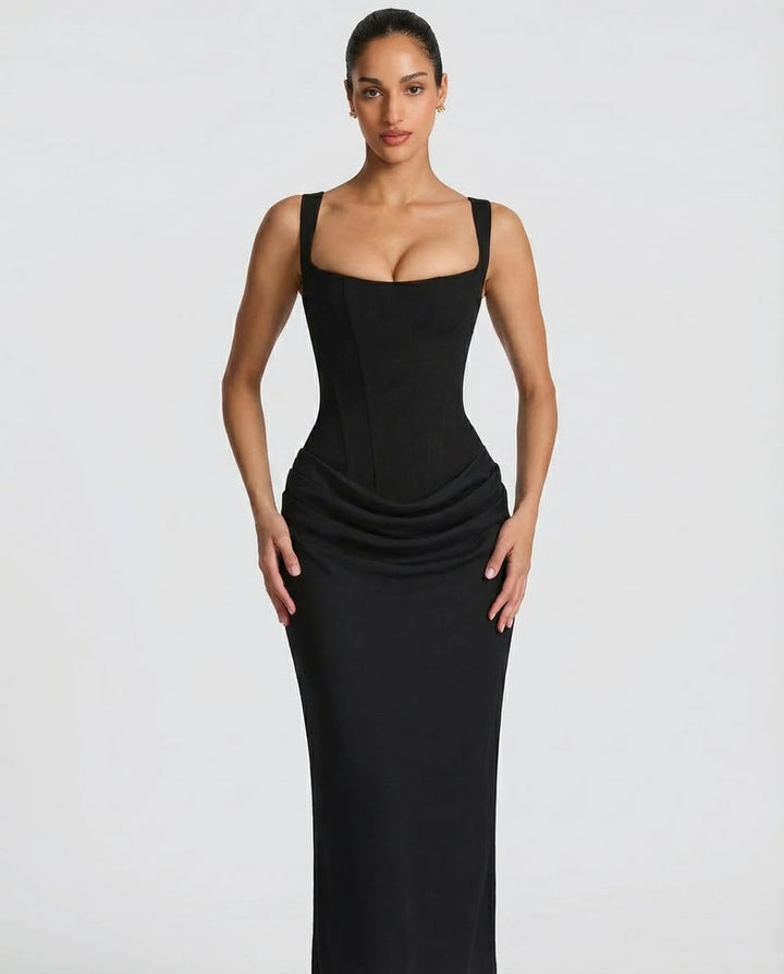 Sienna Laurent | Satin Corset Maxi Dress For Women