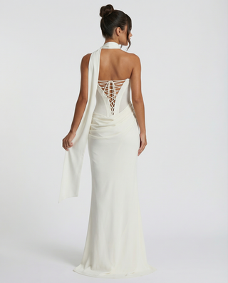 Serena Bellucci | Sheer Mesh Evening Maxi Dress For Women