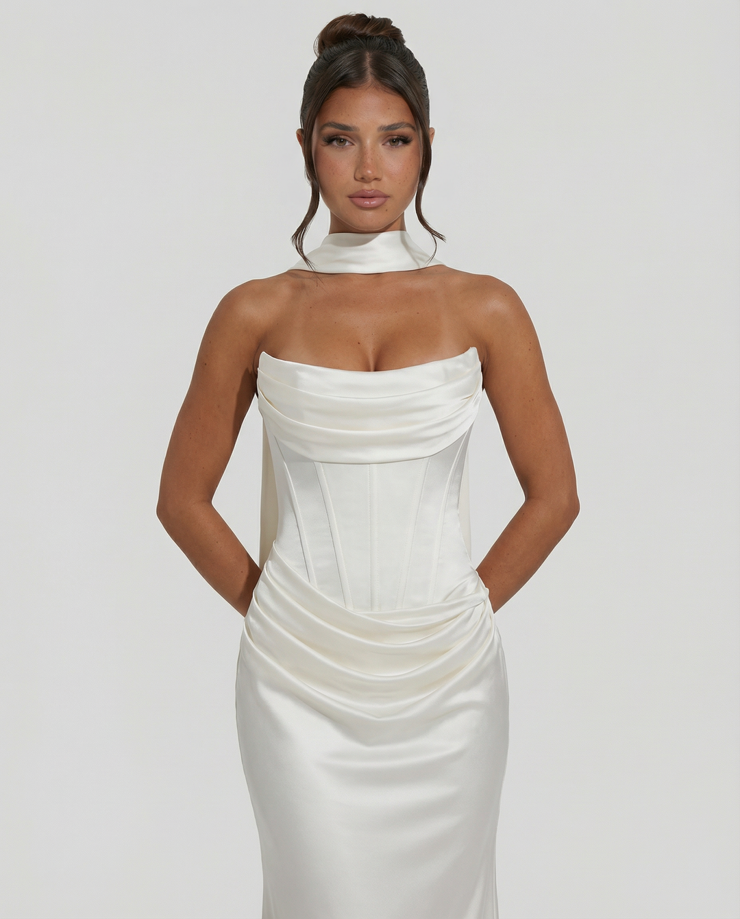 Serena Bellucci | Sheer Mesh Evening Maxi Dress For Women
