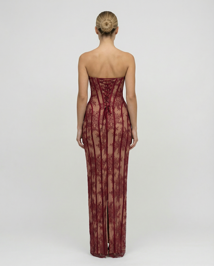 Valentina Rossi | Lace Corset Maxi Dress For Women
