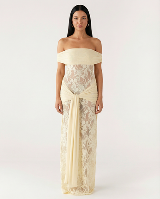 Elena Moretti | Lace Evening Maxi Dress For Women