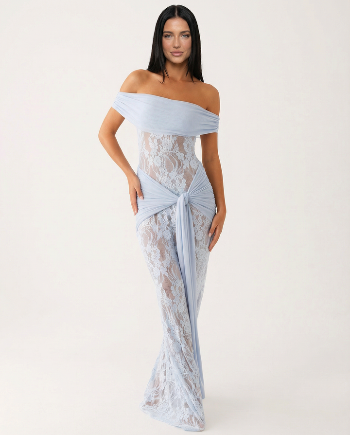 Elena Moretti | Lace Evening Maxi Dress For Women