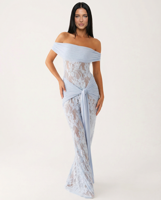Margaux Fontaine | Off-Shoulder Lace Maxi Dress For Women