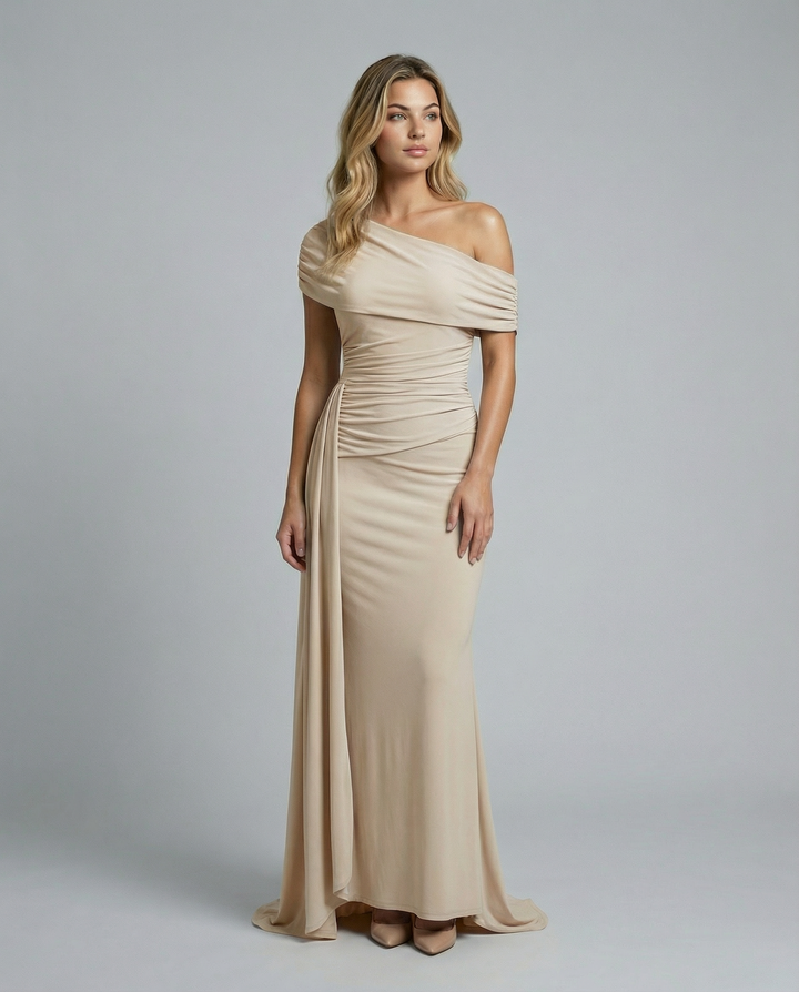 Celeste Moreau | Elegant Off Shoulder Maxi Dress For Women
