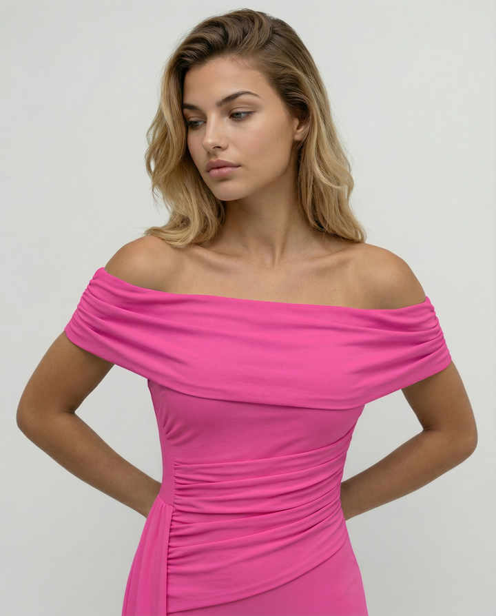 Celeste Moreau | Elegant Off Shoulder Maxi Dress For Women