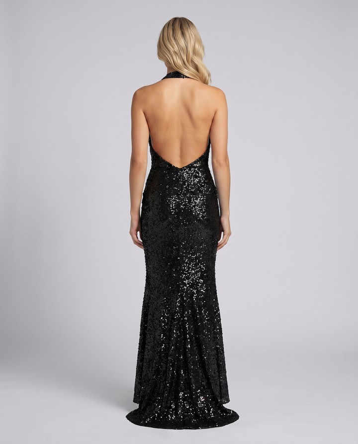 Camille Dubois | Sequin Halter Maxi Dress For Women